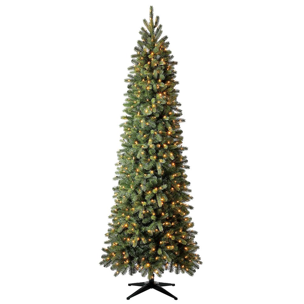 Home Accents Holiday 9 ft Manchester White Spruce Pre-Lit ...