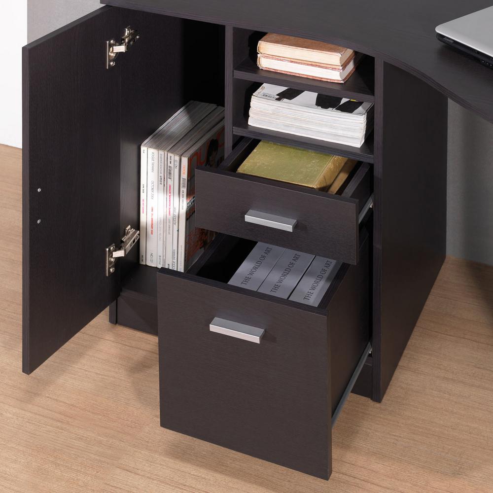 Techni Mobili Classic Espresso Office Desk With Storage Rta 8408