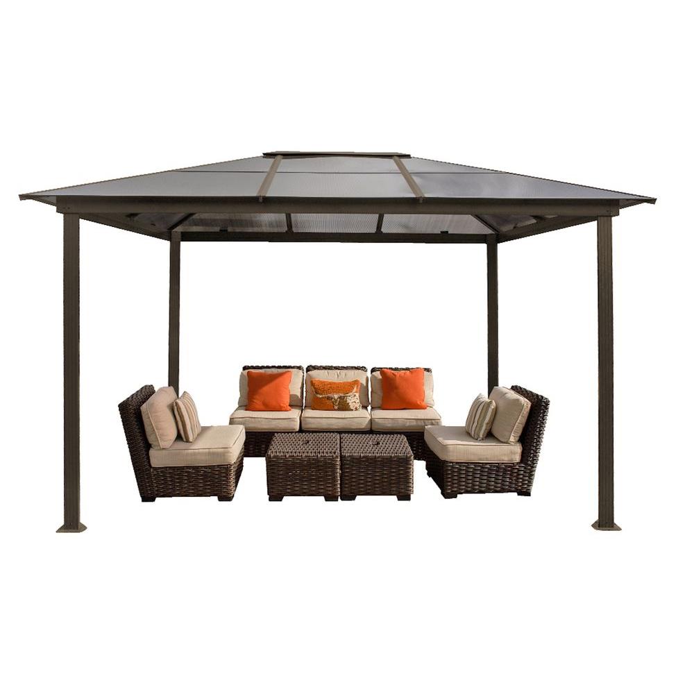 Paragon Outdoor 13 2 Ft W X 9 11 D H Louvered Roof Madrid Gazebo