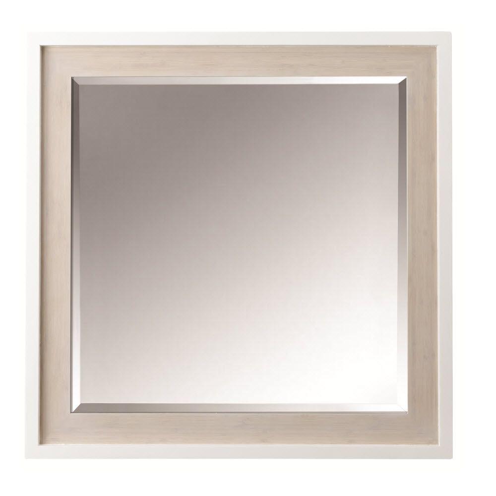 Details About Melbourne 30 In W X H Single Wall Mirror White Oak Rectangle Wood Frame