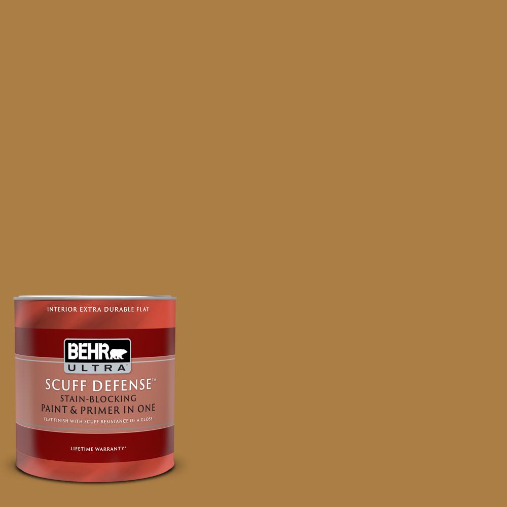 BEHR ULTRA SCUFF DEFENSE 1 qt. M2807 24 Karat Extra Durable Flat