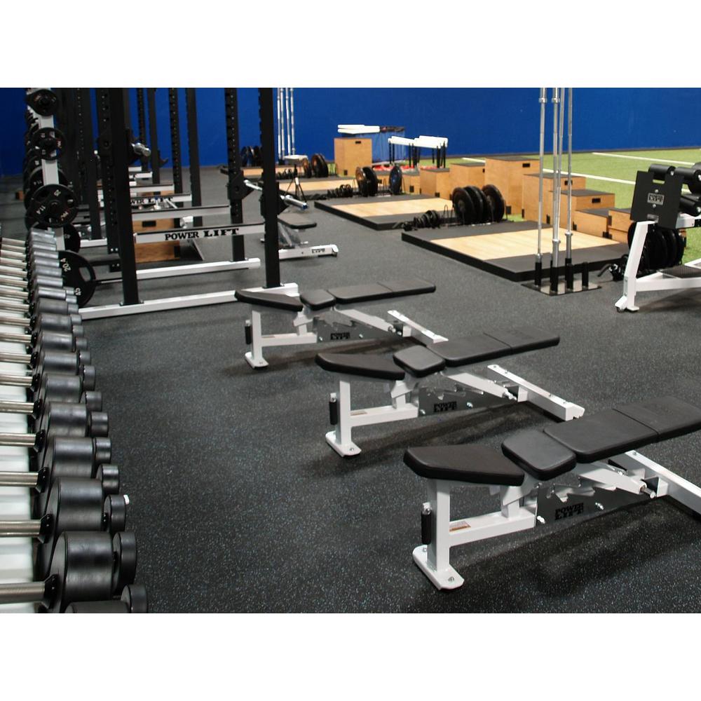 Survivor Sportfloor Eco Lock Cross Training Glacier 24 In X 0 25 Rubber Gym Flooring Tiles 34 Sq Ft 8 Pack 01040604127 The Home Depot Rubber Gym Flooring Tiles 34 Sq Ft