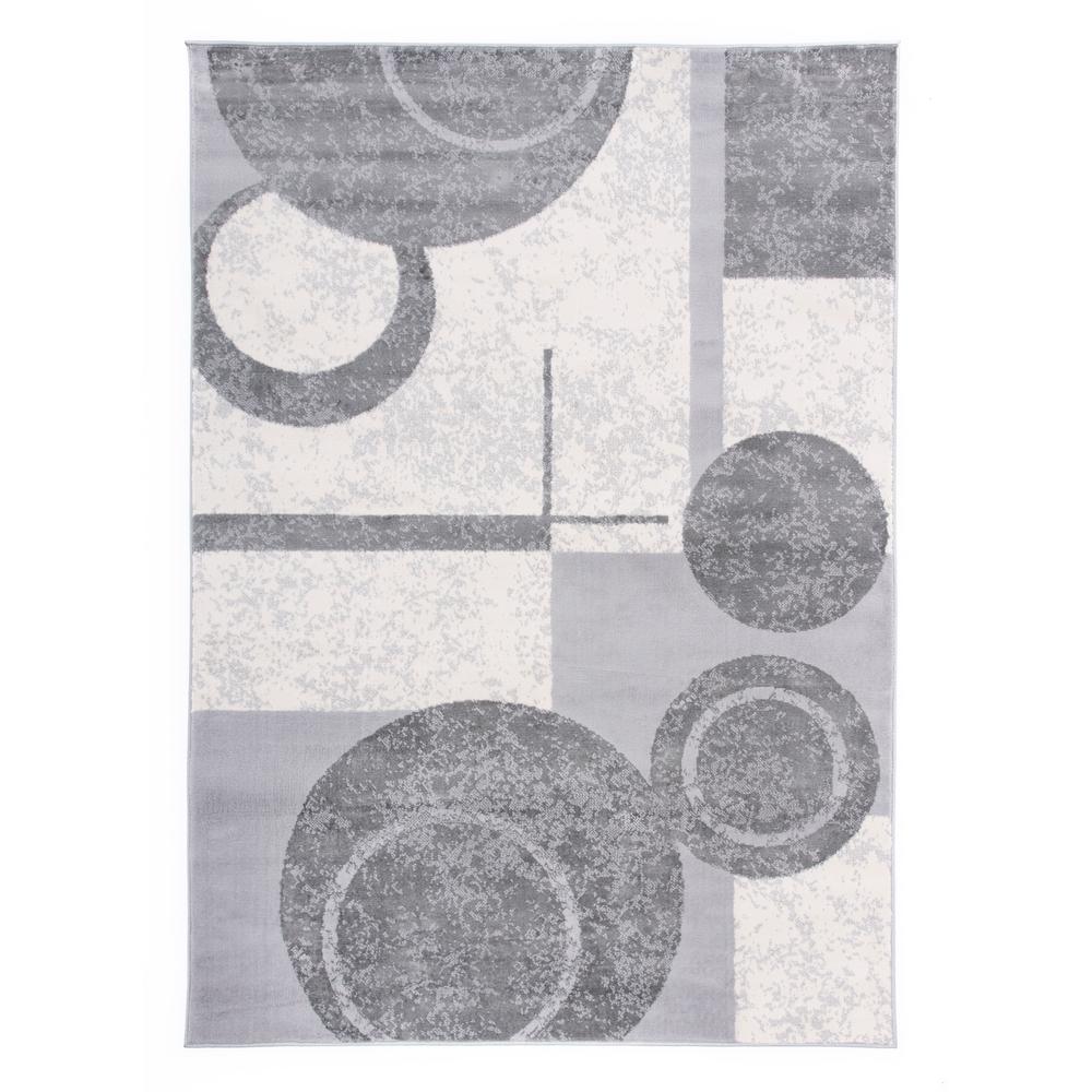 World Rug Gallery Circles Design 7 Ft 10 In X Gray Area
