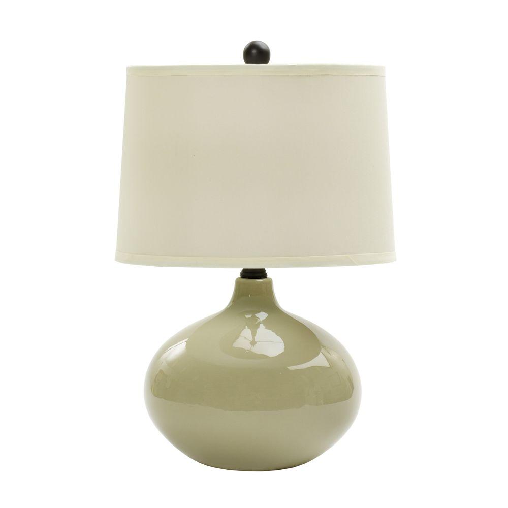 20 In Heather Ceramic Table Lamp W Mr8883heather The Home Depot