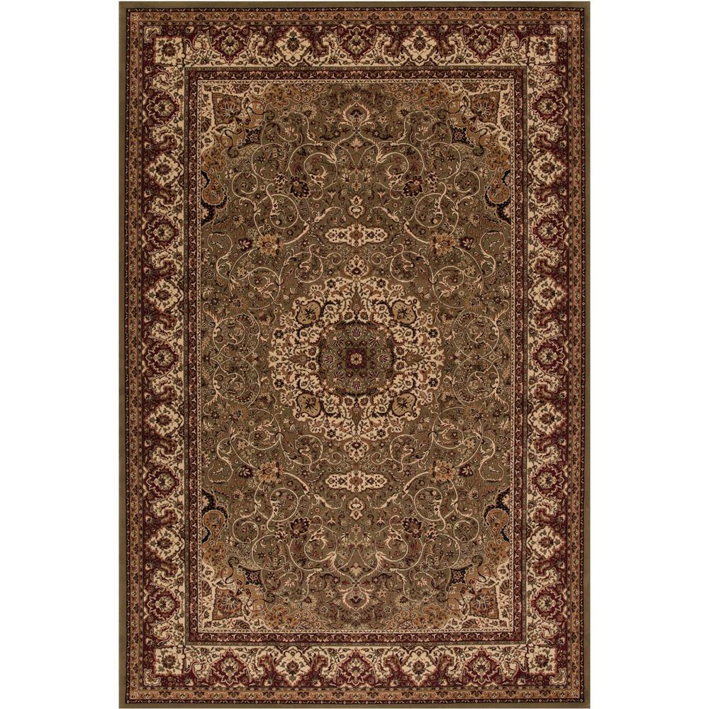 Concord Global Trading Persian Clics Isfahan Green 8 Ft X 11 Concord Global Trading Persian Clics Isfahan Green 8 Ft X 11 Area Rug 20357 The Home Depot
