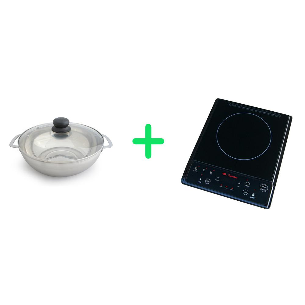 Spt 1300 Watts 7 5 In Single Burner Induction Cooktop Silver