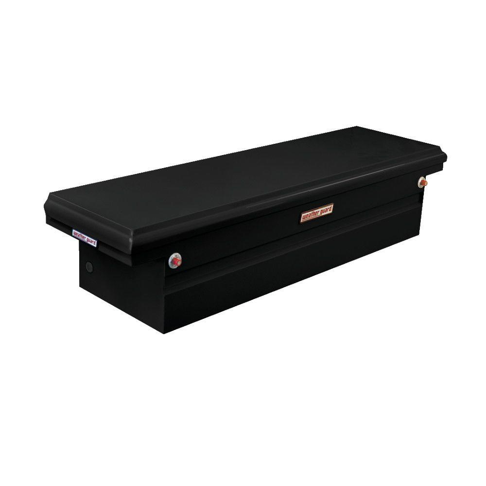 Weather Guard 71.5 in. Steel Low Profile Truck Tool Box in Black-120-5-01 - The Home Depot Weather Guard Low Profile Truck Tool Box