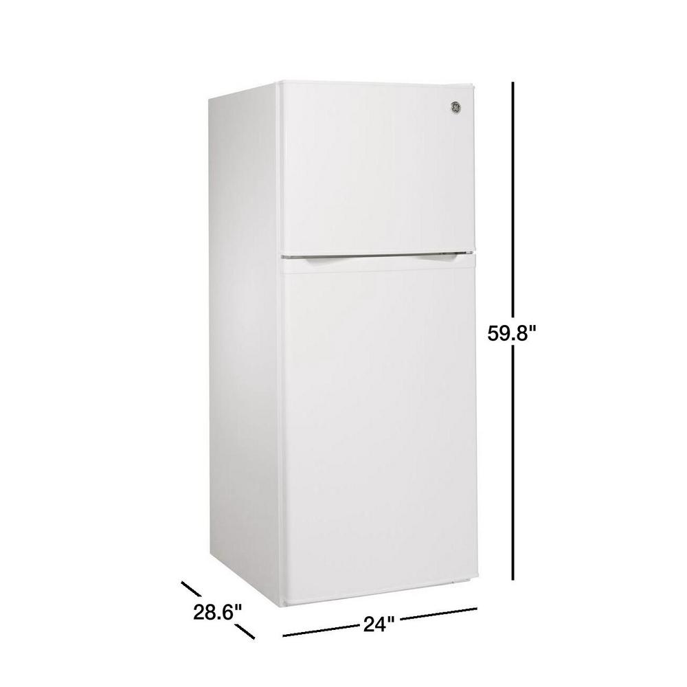 Ge 11 6 Cu Ft Top Freezer Refrigerator In White Energy Star Ge 11 6 Cu Ft Top Freezer Refrigerator In White Energy Star