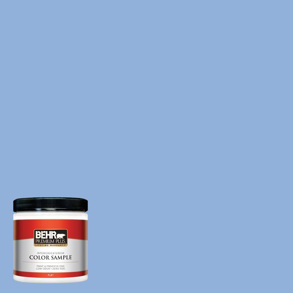 Behr Premium Plus 8 Oz 580b 5 Cornflower Blue Flat Interior 580b 5 Cornflower Blue Flat Interior Exterior