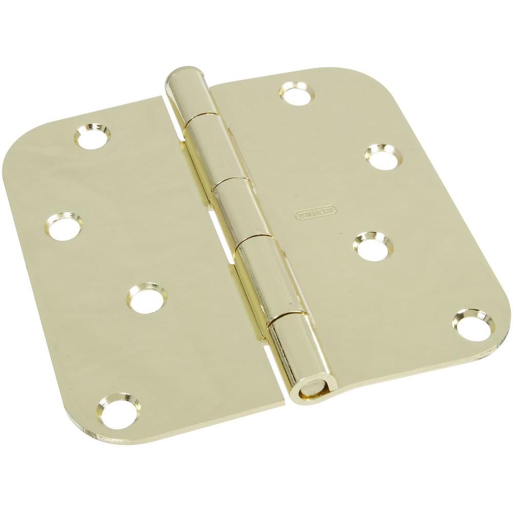 StanleyNational Hardware 4 in. Polished Brass Door HingeV8034 4X4 5