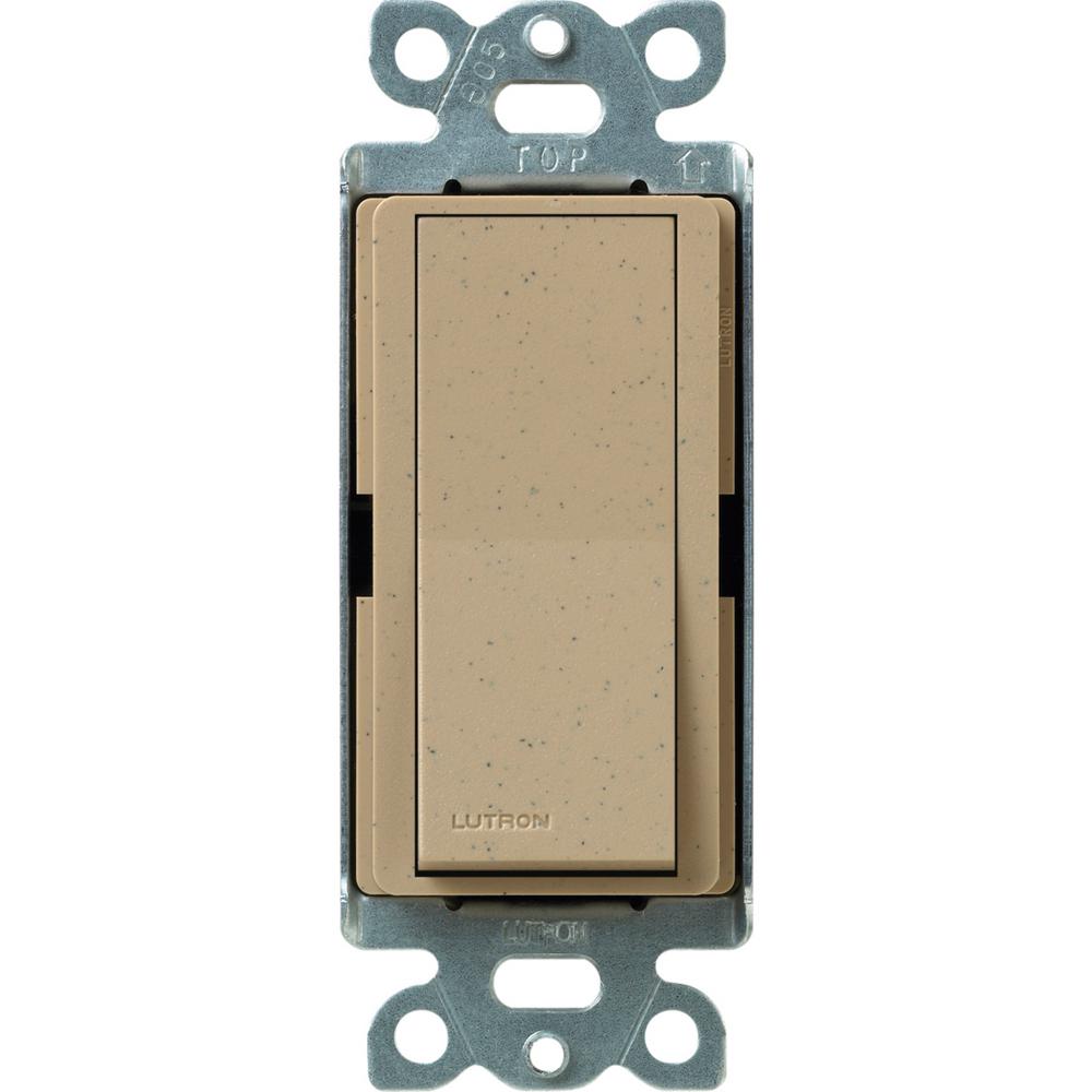 Claro 15 Amp 3-Way Rocker Switch, Mocha Stone