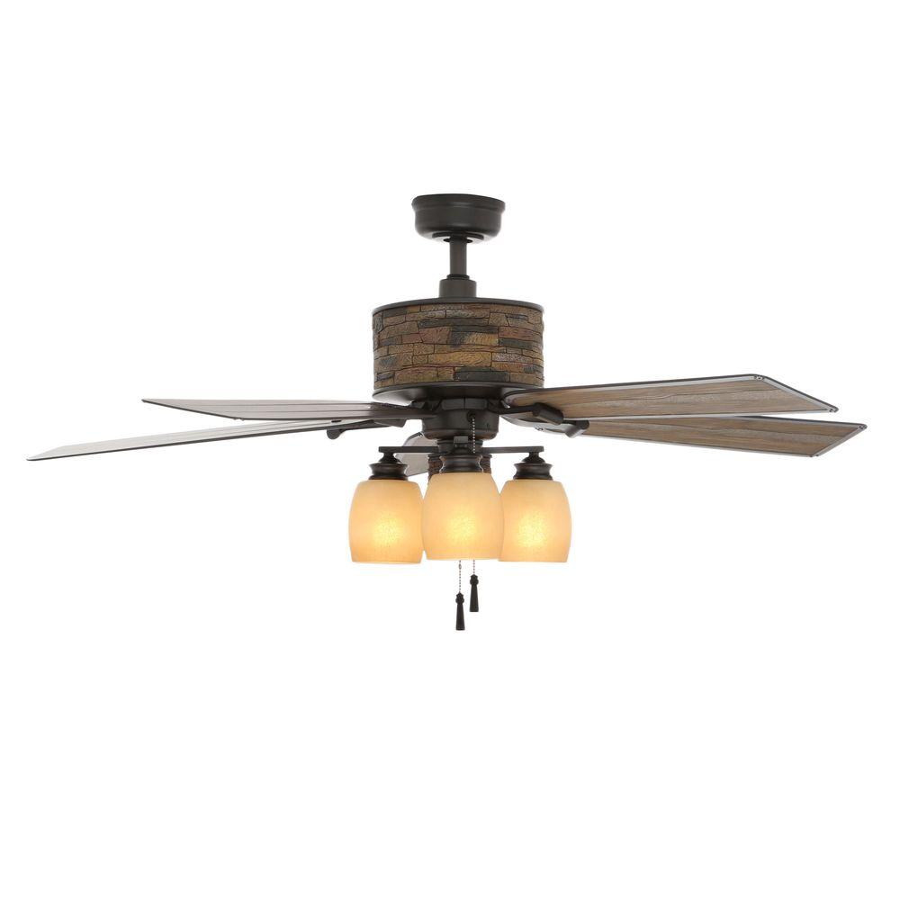 Farmington 52 In Indoor Natural Iron Ceiling Fan 32764 The Home
