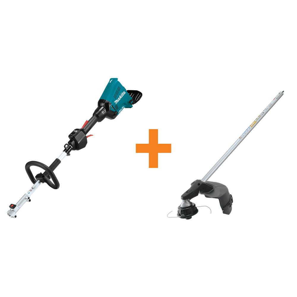 makita brush lxt brushless attachment cutter volt ion x2 cordless lithium shaft tool couple head power