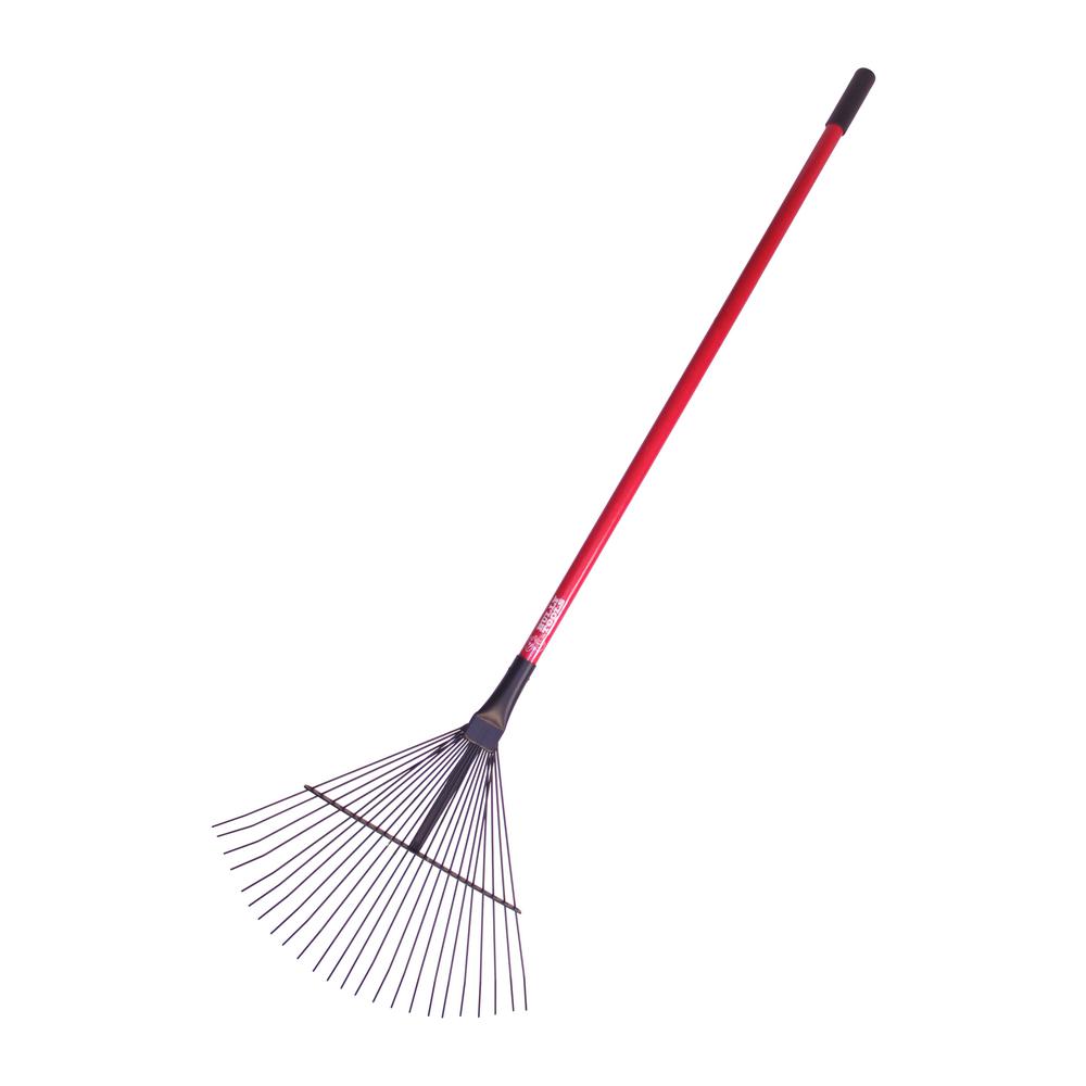 Bully Tools 24-Tine Leaf and Thatching Rake with Fiberglass Handle ...