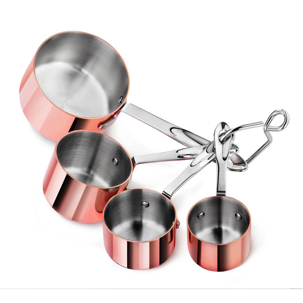 Artaste 4 Piece Brass Plated Stainless Steel Measuring Cup Set 43150 The Home Depot 5191