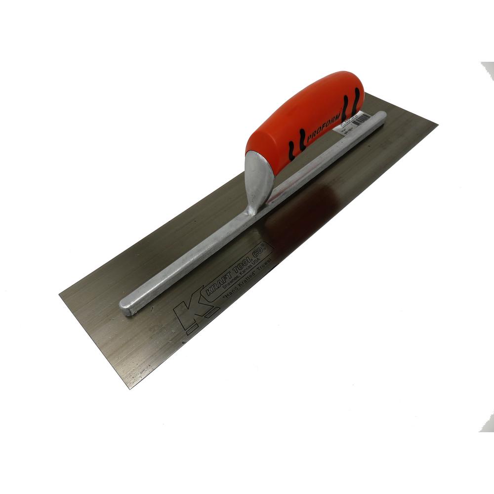 Kraft Tool Co. 16 inch x 4 inch Finishing Cement Trowel with ProForm Handle by Kraft Tool Co.