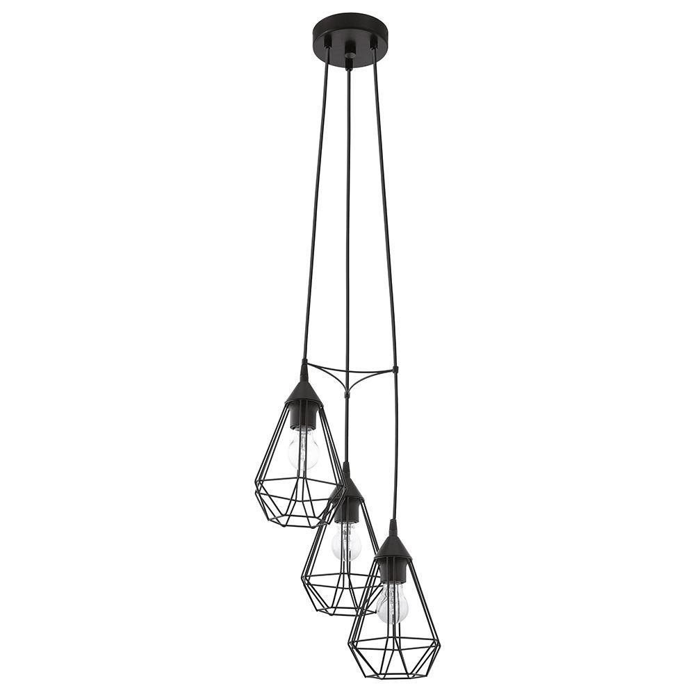 Eglo Tarbes 3 Light Matte Black Pendant 94191a The Home Depot Eglo Tarbes 3 Light Matte Black Pendant