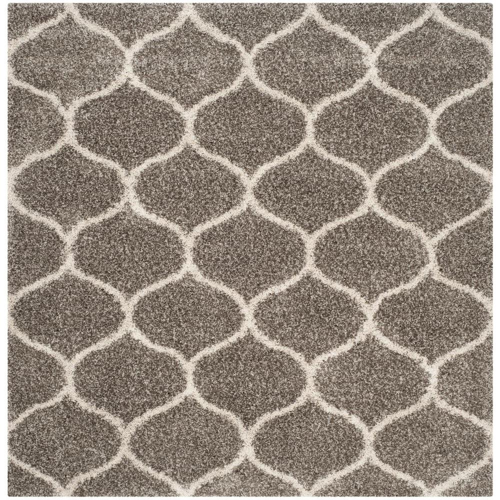 Safavieh Hudson Shag Gray/Ivory 5 ft. x 5 ft. Square Area Rug-SGH280B ...