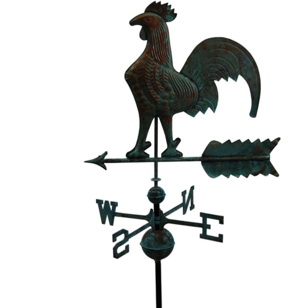 Augusta Homes & Gardens 22 In. W Rooster Copper Weathervane - Patina ...