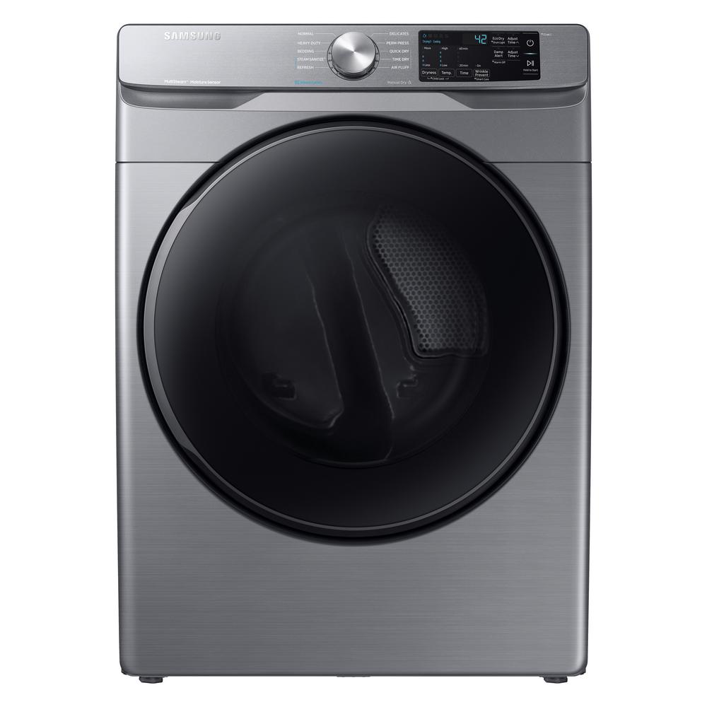 Samsung 7.5 cu. ft. Platinum Electric Dryer with Steam, White was $999.0 now $628.0 (37.0% off)