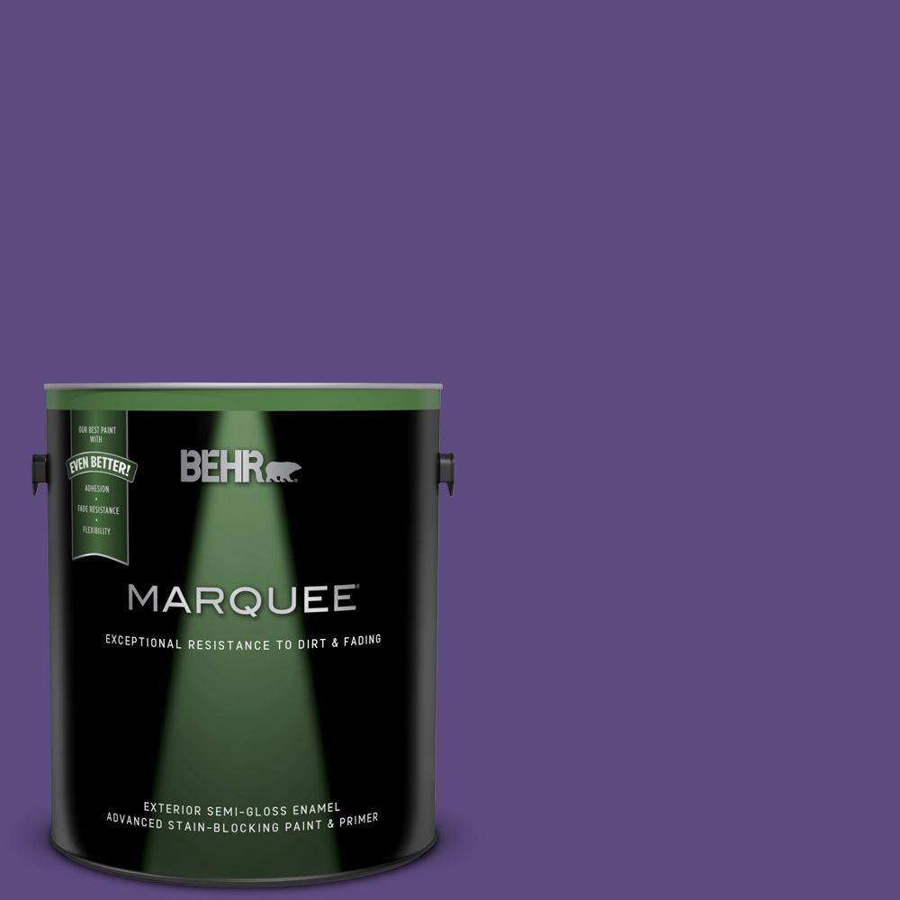 Behr Marquee 1 Gal Mq4 28 Purple Sky Semi Gloss Enamel Exterior Mq4 28 Purple Sky Semi Gloss Enamel Exterior Paint And Primer In One
