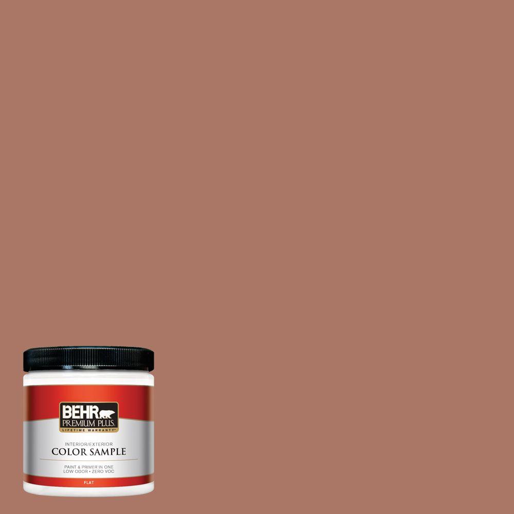 BEHR Premium Plus 8 oz. 210F6 Chutney Brown Interior/Exterior Paint