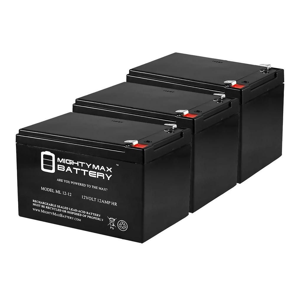 Mighty Max 12 VOLT 12 AH SLA BATTERY F2 WITH 12V SOLAR PANEL CHARGER