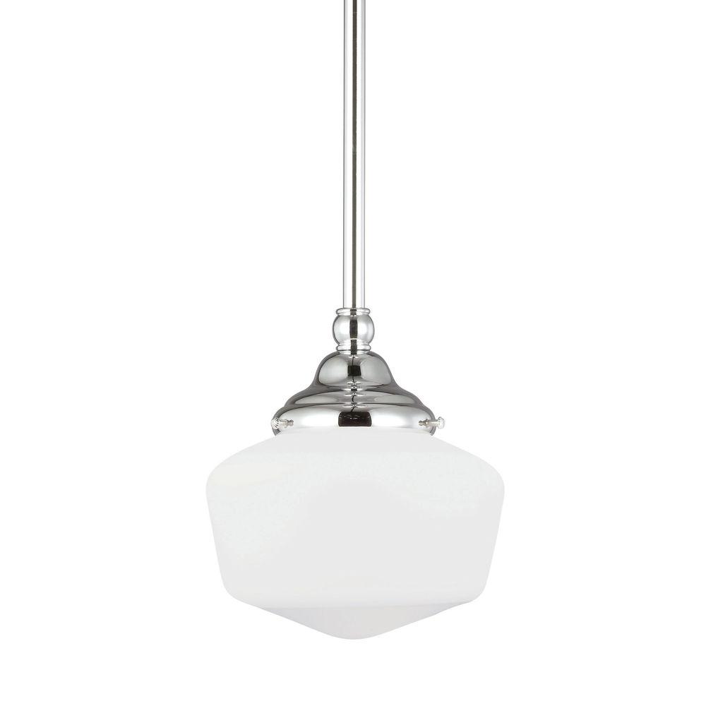 Transglobe Concrete Prism 8 in. 1-Light Chrome Indoor Pendant-PND-1064 ...