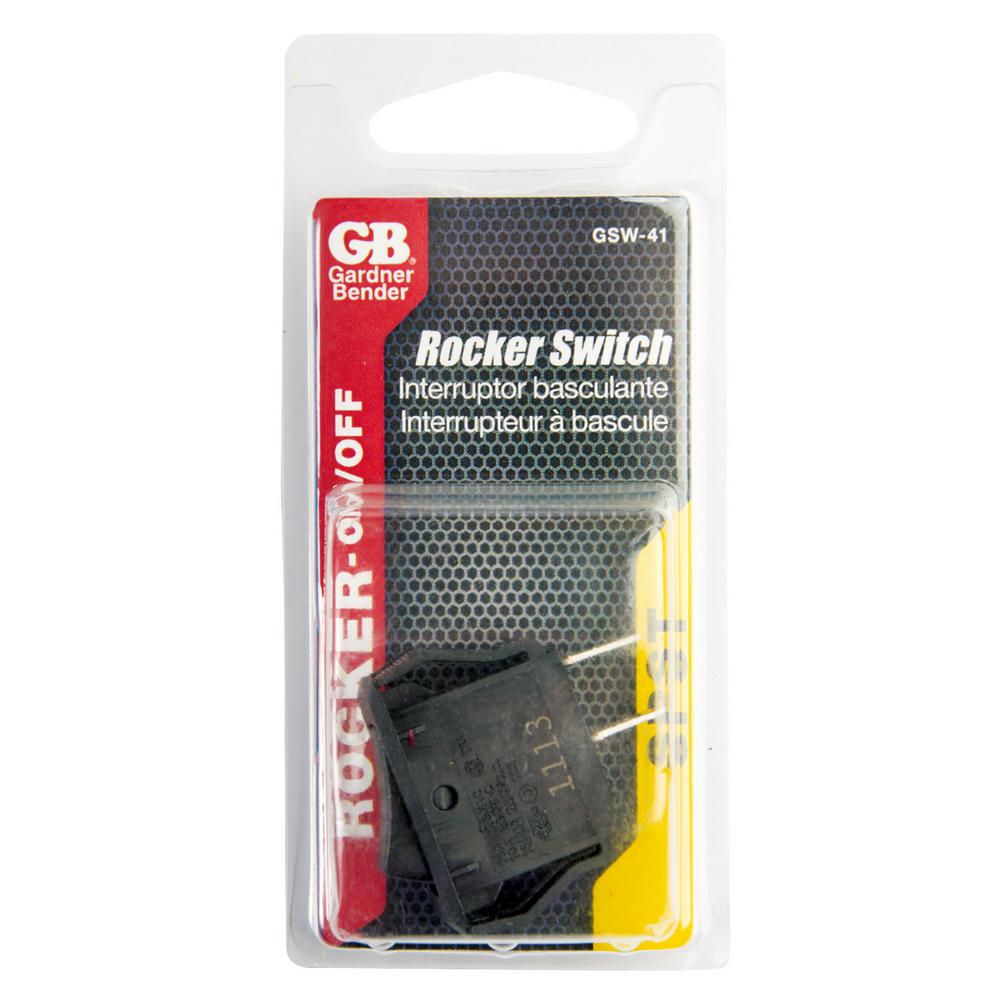 Gardner Bender Rocker Switch Black 5 pk