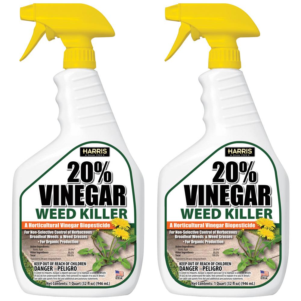 Harris 32 oz. 20% Vinegar Weed Killer (2-Pack)-2VWEED-32 - The Home Depot