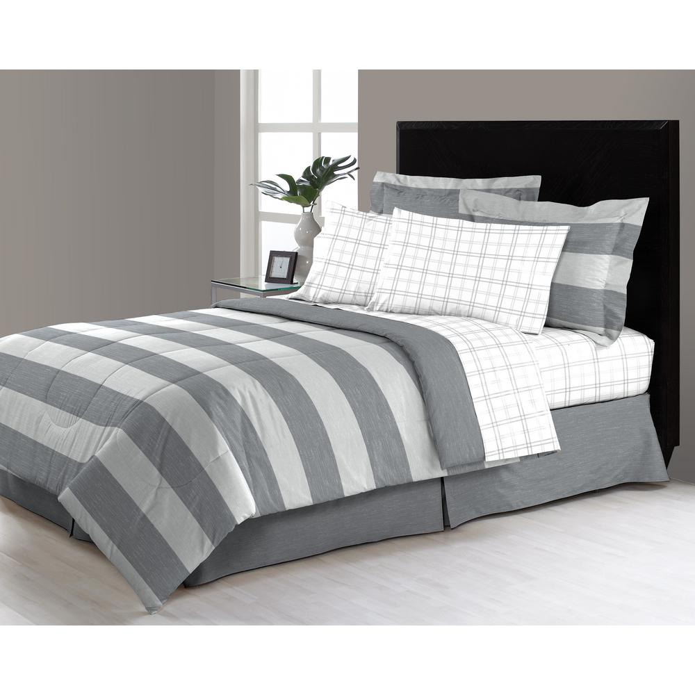 Morgan Home Briggs Grey 8 Piece King Bed In A Bag Comforter Set Morgan Home Briggs Grey 8 Piece King Bed In A Bag Comforter Set