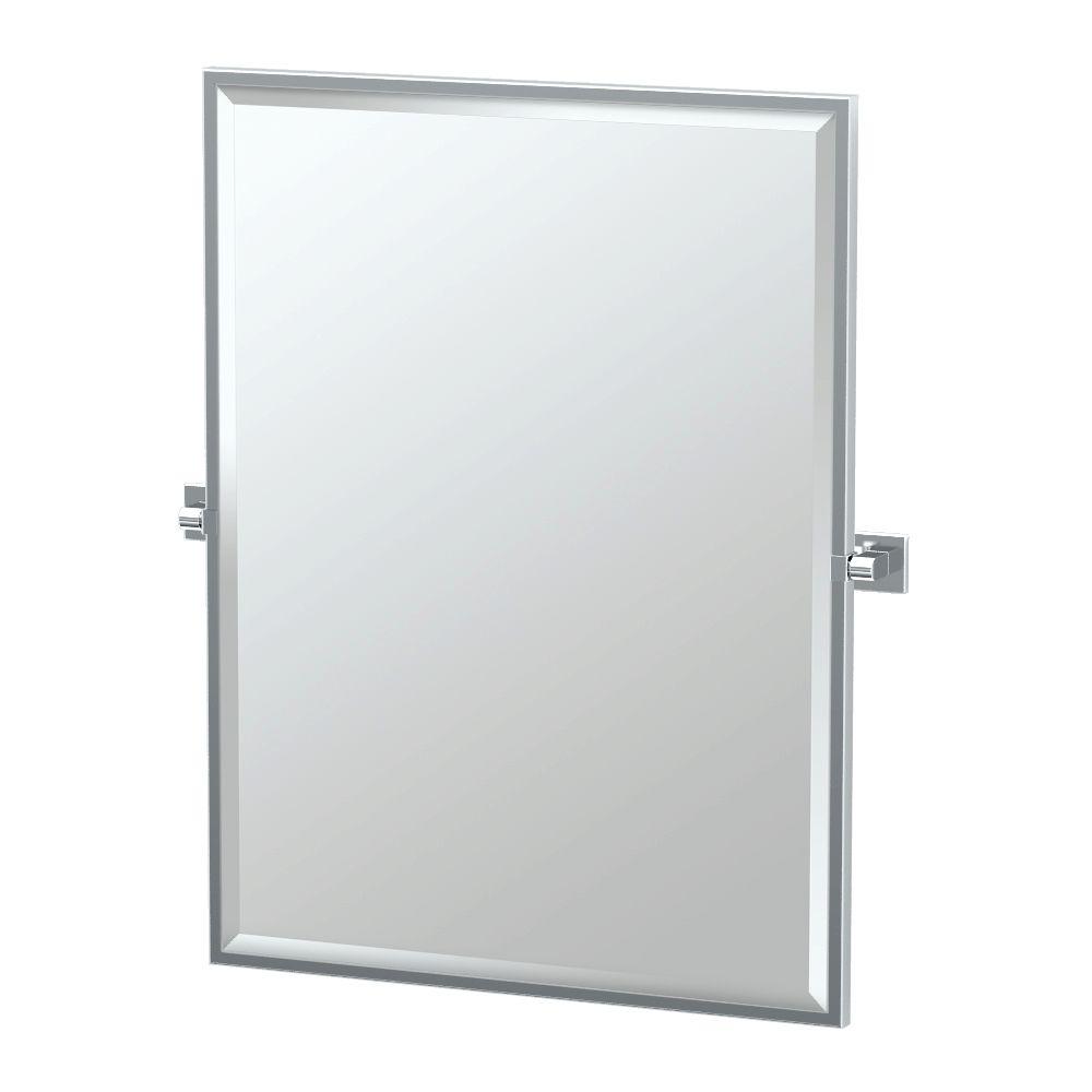 gatco elevate 28 in. x 33 in. framed single large rectangle mirror