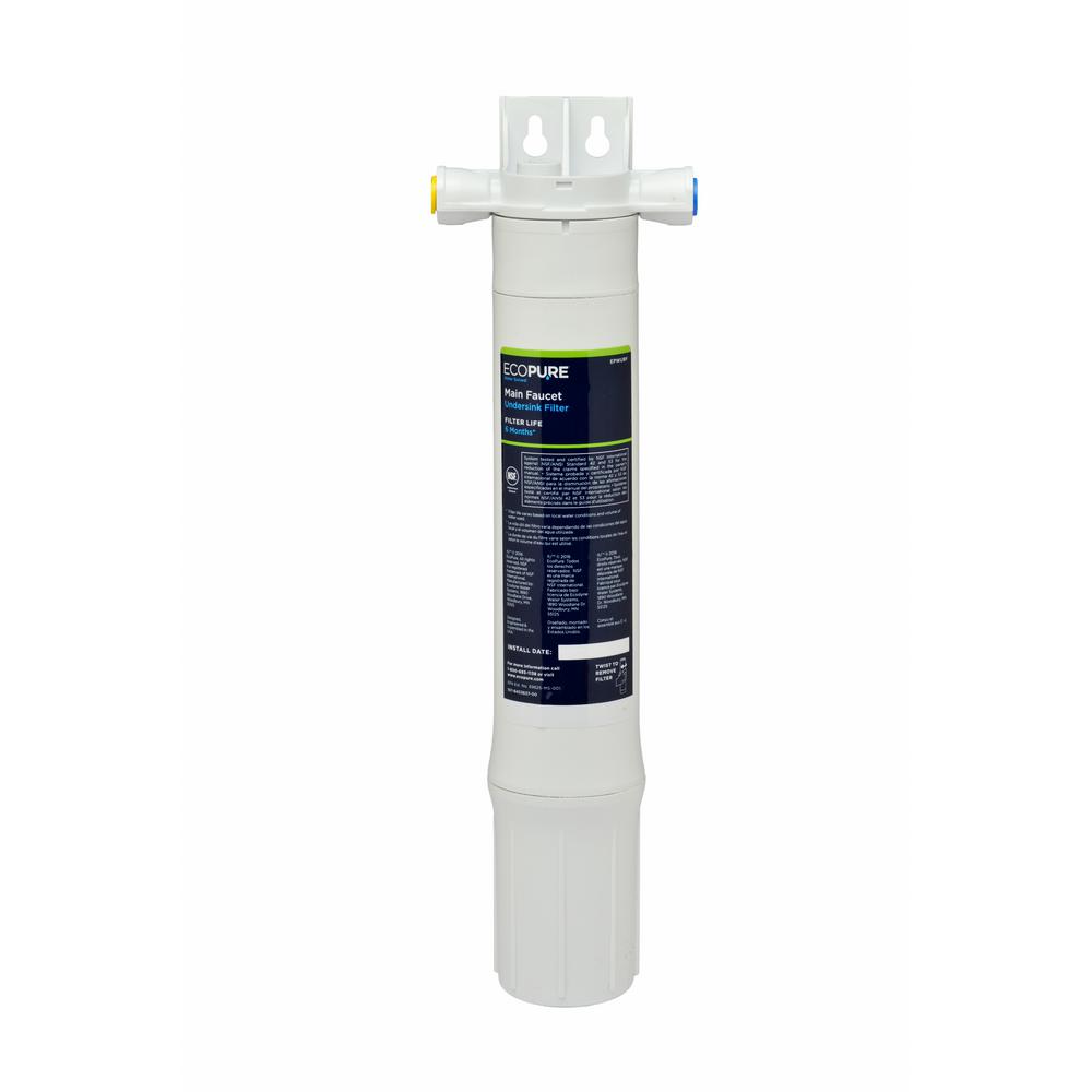 ECODWF Fits ECOP20 System | NSF Certified 6-Month Filter Life EcoPure Dual Stage Under Sink Replacement Water Set