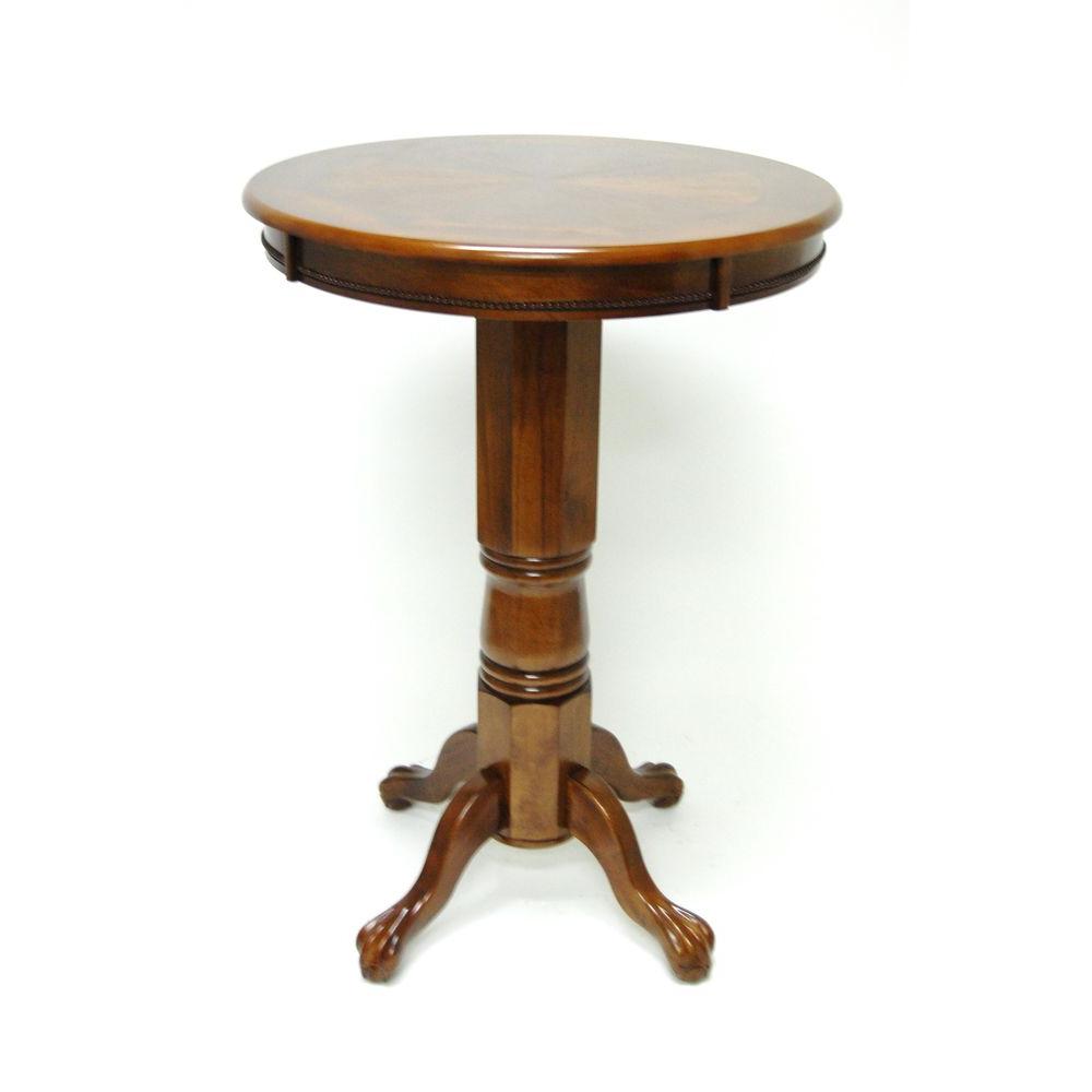 Boraam Florence Walnut Pub Bar Table 71542 The Home Depot Boraam Florence Walnut Pub Bar Table