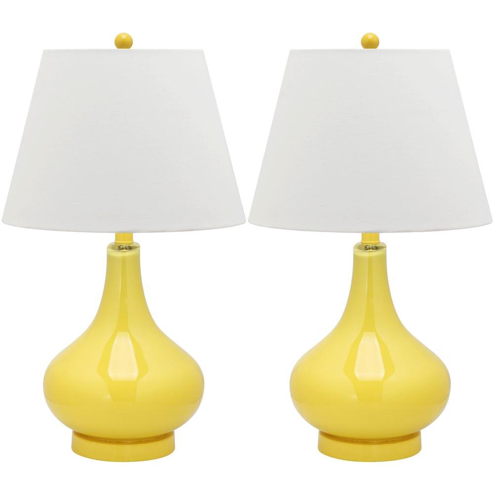 yellow nightstand lamp