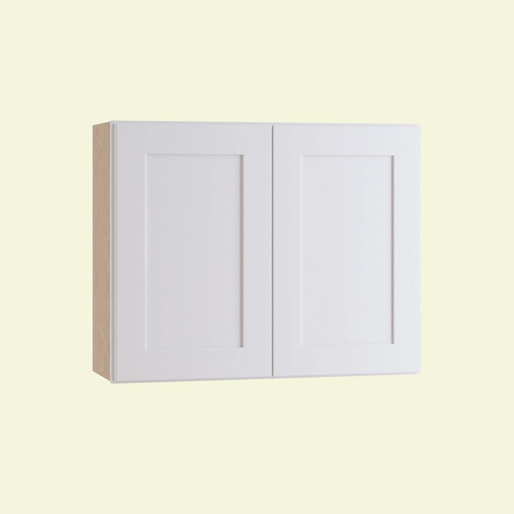 Home Decorators Collection Newport Assembled 30 X 24 X 12 In Plywood Shaker Wall Kitchen Cabinet Soft Close In Painted Pacific White W3024 Npw The Home Depot