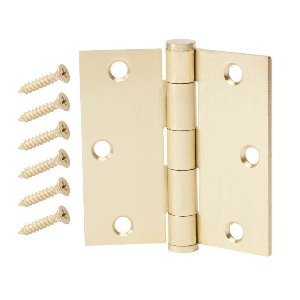 Everbilt 31/2 in. Satin Brass Commercial Grade Door Hinge15512 The