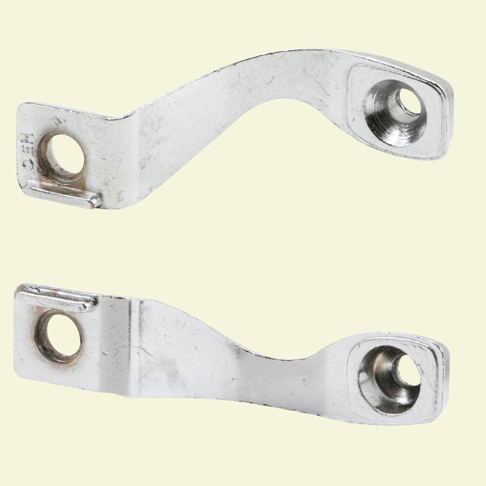 PrimeLine Chrome Plated Sliding Door Handle Brackets (1Pair)E 2102