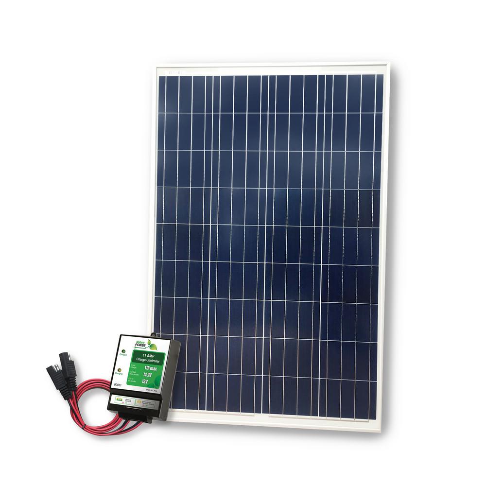 Nature Power 110Watt Polycrystalline Solar Panel with 11 Amp Charge Controller53000 The Home