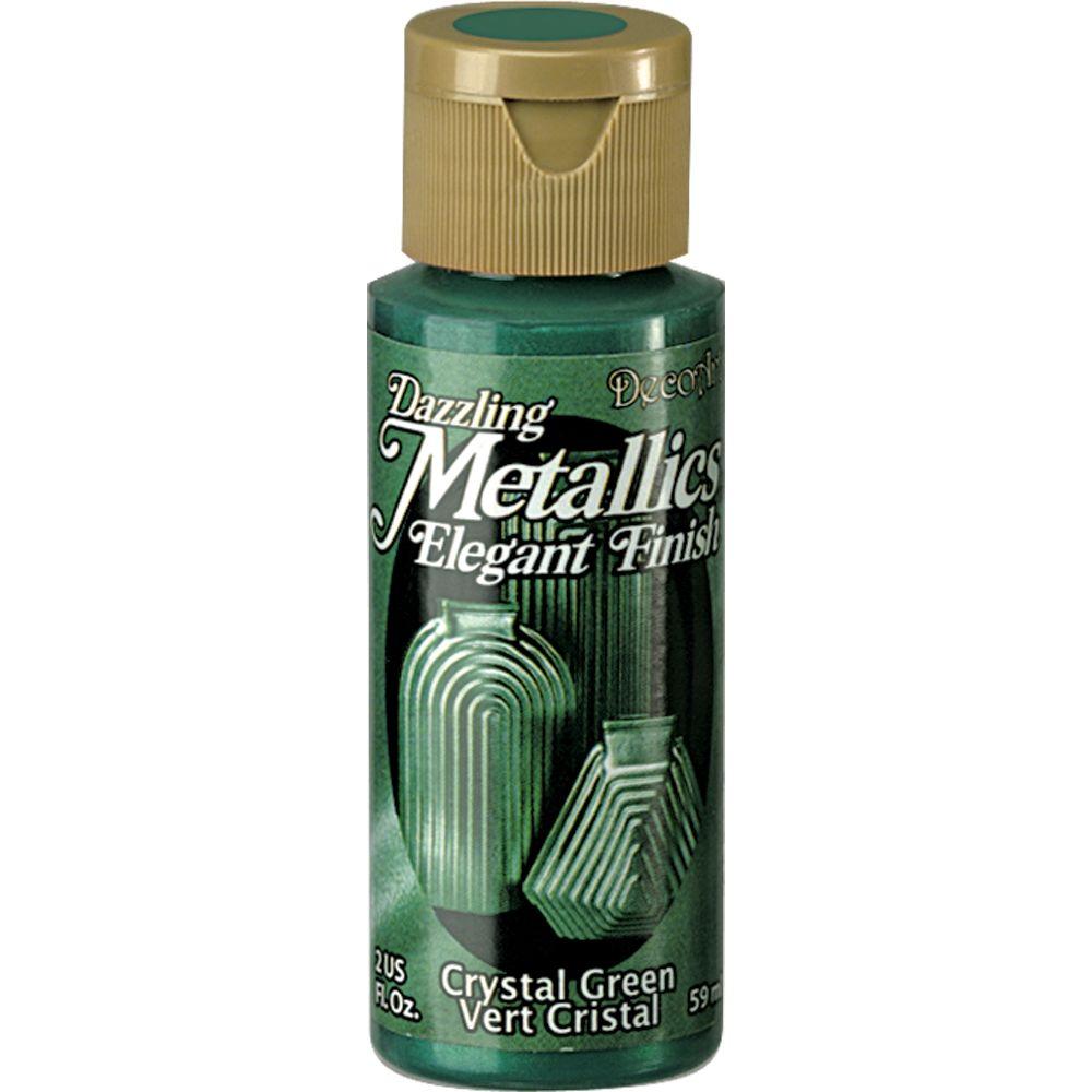 DecoArt Americana Acrilico Metallizzato – Crystal Green – 2 Ml – Vernice Multiuso Per Arte E Fai Da Te