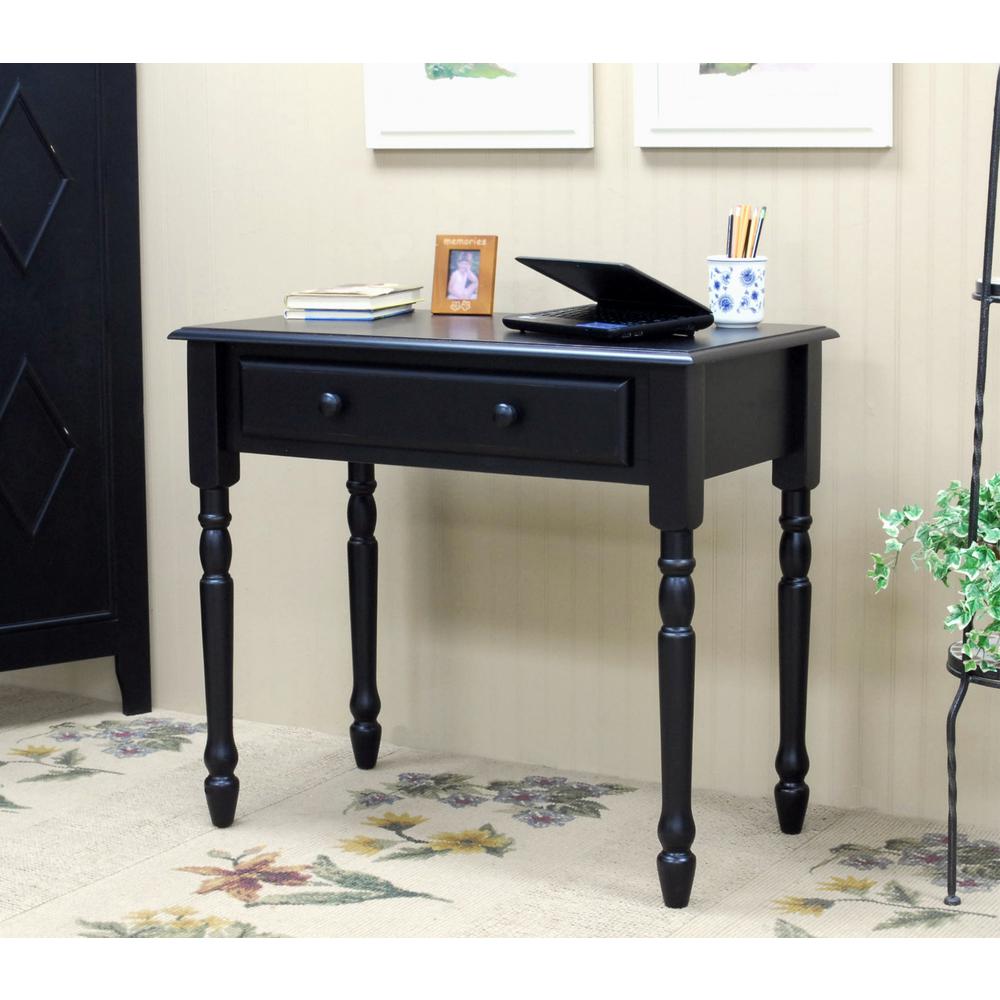 Keyboard Tray Black Particle Board Home Office Furniture Bella Antique Black Desk With Keyboard Tray