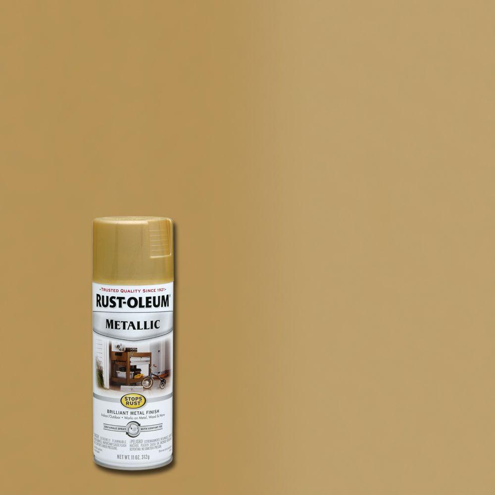 RustOleum Stops Rust 11 oz. Metallic Gold Rush Protective Spray Paint