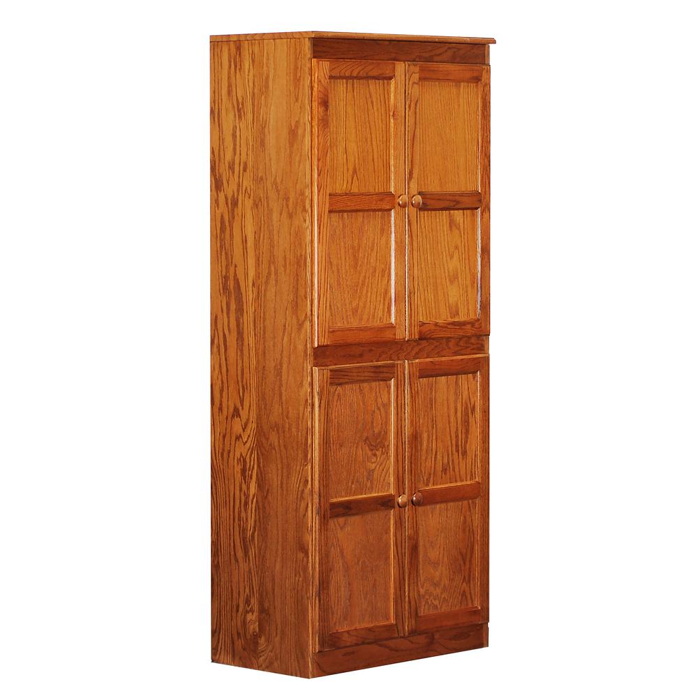 Concepts In Wood Wood Storage Cabinet 72 In With 5 Shelves Oak