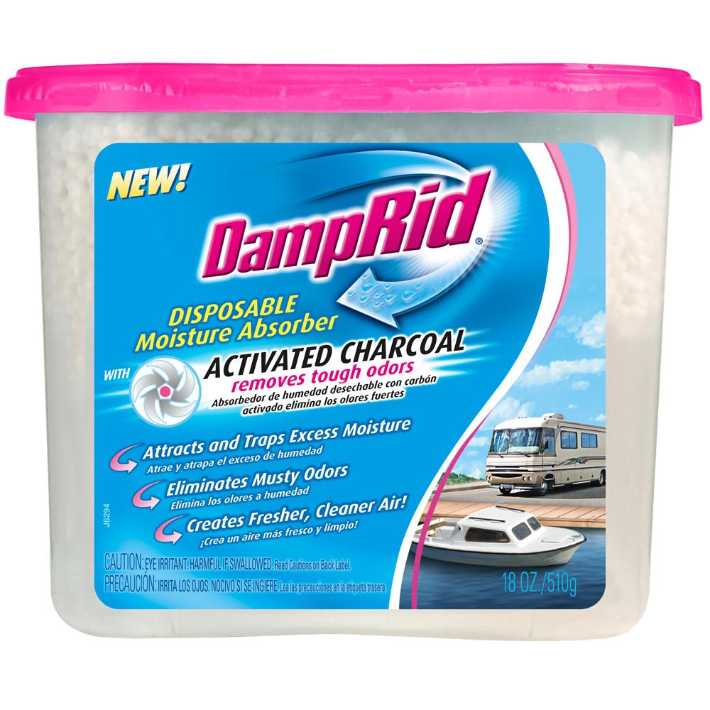 DAMPRID RV BOAT MOISTURE ABSORBER w/Activated Charcoal Odor Remover 18