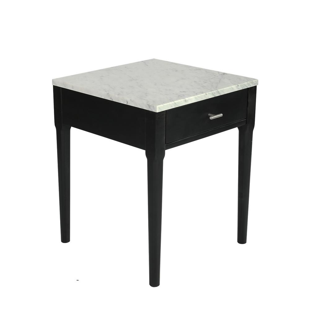 AndMakers Agatha 24 in. Carrara White Rectangular Italian ...