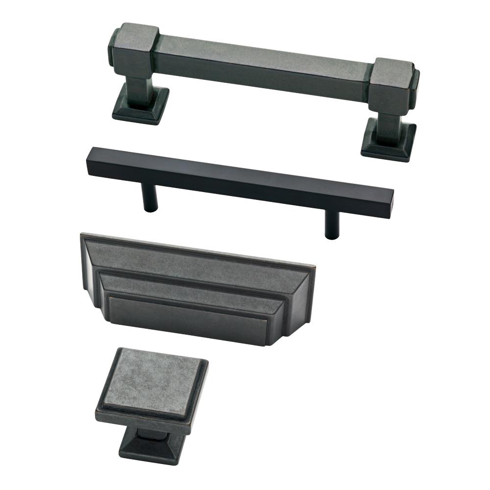 Liberty Square 3 3 4 In 96mm Center To Center Matte Black Bar Pull P37280c Fb Cp The Home Depot