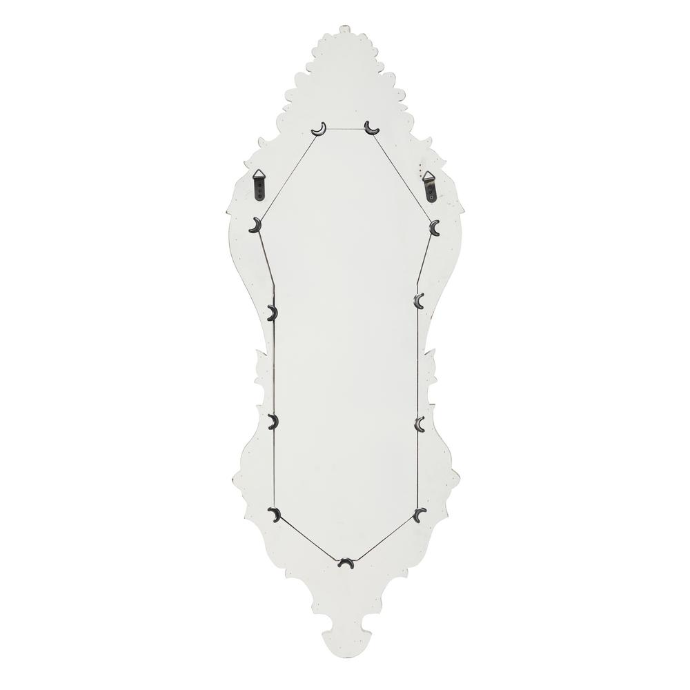 Litton Lane Antique Style Extra Large Oval Distressed White Wall