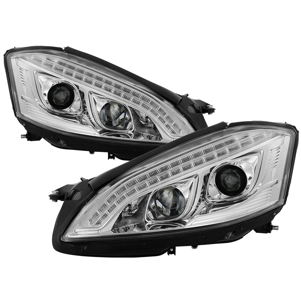 spyder auto mercedes benz w221 s class 07 09 projector headlights xenon hid model only drl led chrome 5083906 the home depot spyder auto mercedes benz w221 s class 07 09 projector headlights xenon hid model only drl led chrome