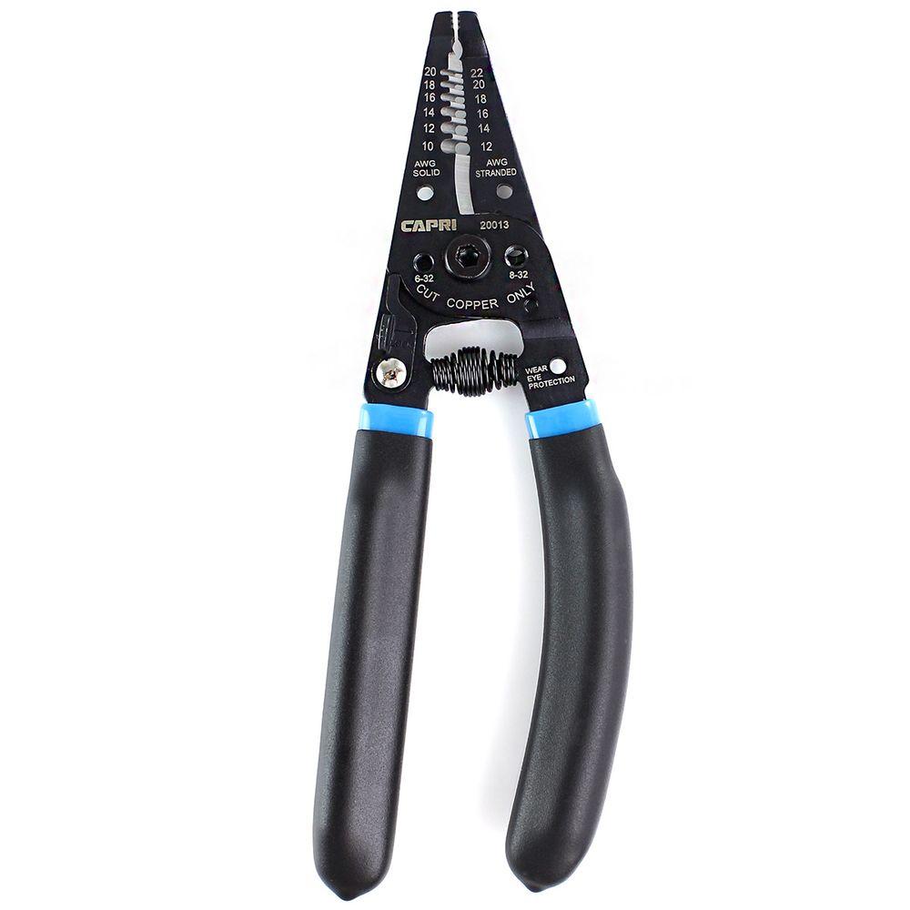 Small Capri Tools CP20012 Self-Adjusting Wire Stripper Blue//Black