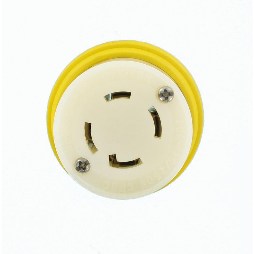 Leviton 30 Amp 125/250Volt Wetguard Locking Grounding Connector for